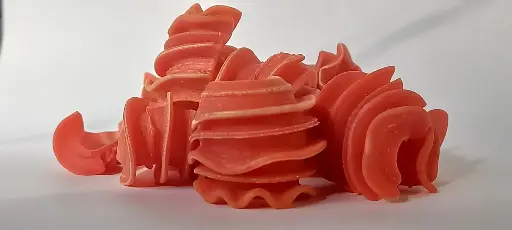 Chewing Gum Pasta (Colored with Light Beetroot) – For Fun & Creativity